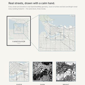 Vancouver map wall art — Listing image 04 — detail