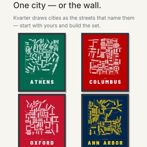 Athens map wall art — Listing image 09 — theline