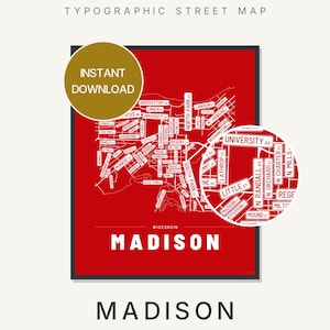 Madison map wall art — Listing image 01 — hero