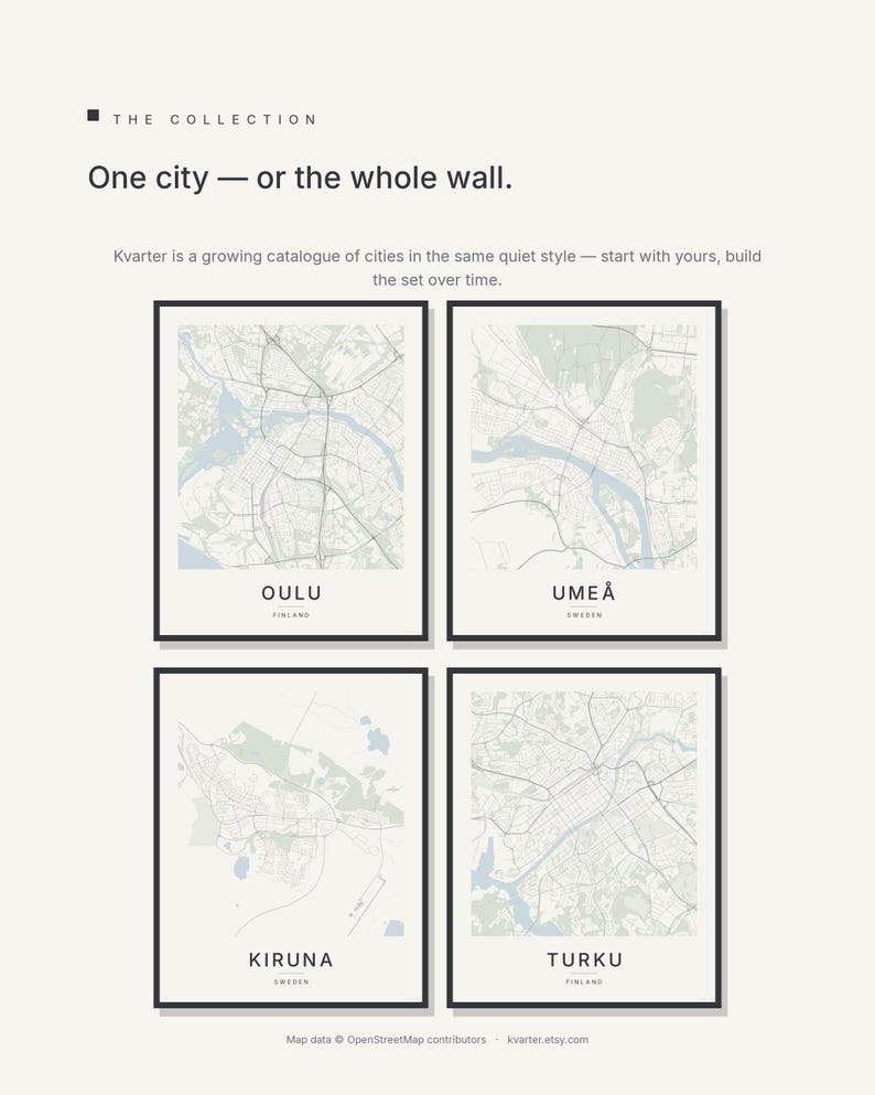Oulu map wall art — Listing image 07 — gallerywall