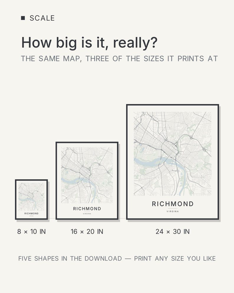 Richmond map wall art — Listing image 03 — flat