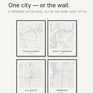 Tuscaloosa map wall art — Listing image 07 — gallerywall