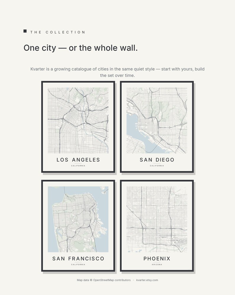 Los Angeles map wall art — Listing image 07 — gallerywall