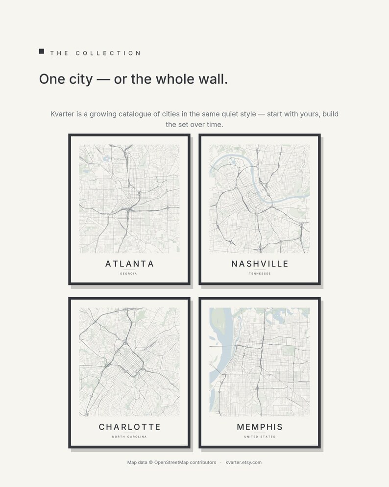 Atlanta map wall art — Listing image 07 — gallerywall