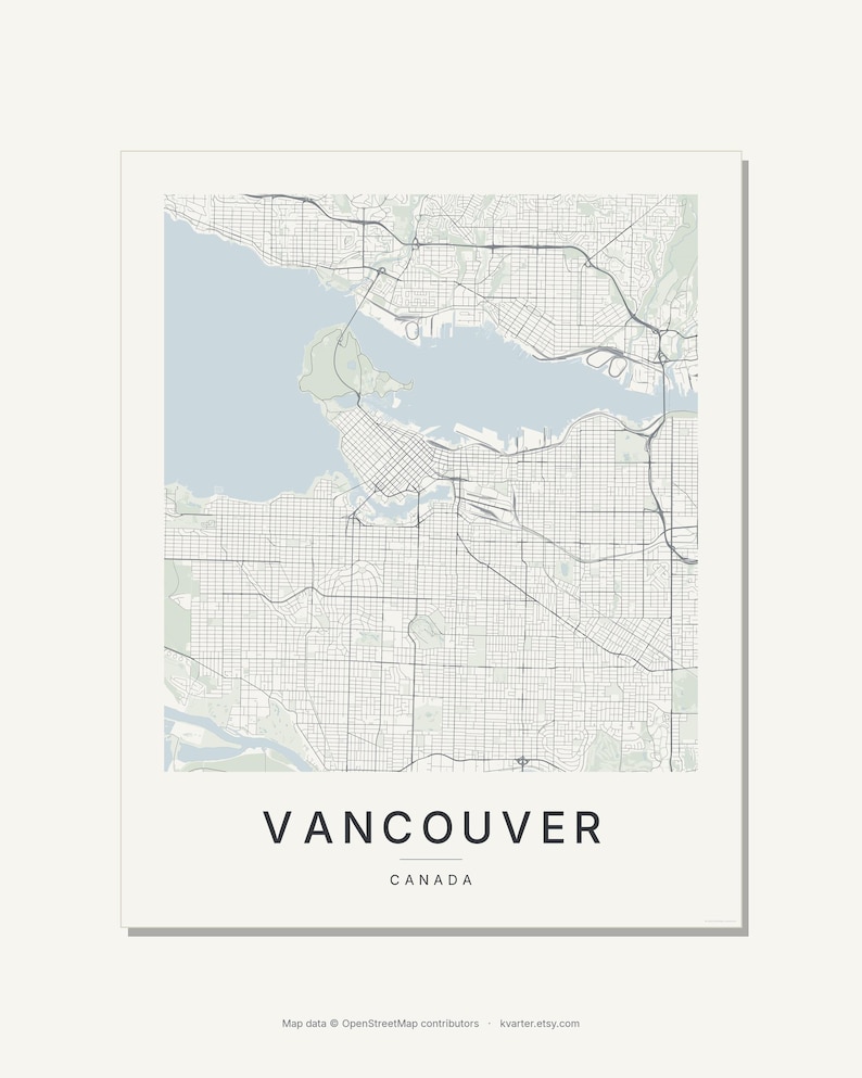 Vancouver map wall art — Listing image 03 — flat