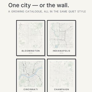 Bloomington map wall art — Listing image 08 — hero dark