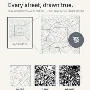Manchester map wall art — Listing image 05 — whatyouget