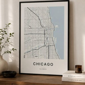 Chicago map wall art — Listing image 02 — colorways