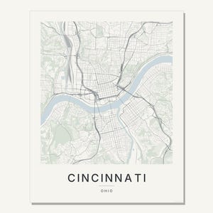 Cincinnati map wall art — Listing image 03 — flat
