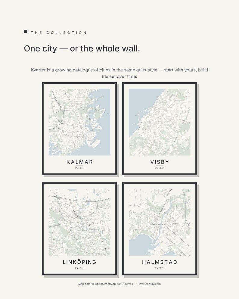 Kalmar map wall art — Listing image 07 — gallerywall