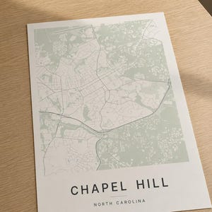 Chapel Hill map wall art — Listing image 03 — flat