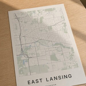 East Lansing map wall art — Listing image 03 — flat
