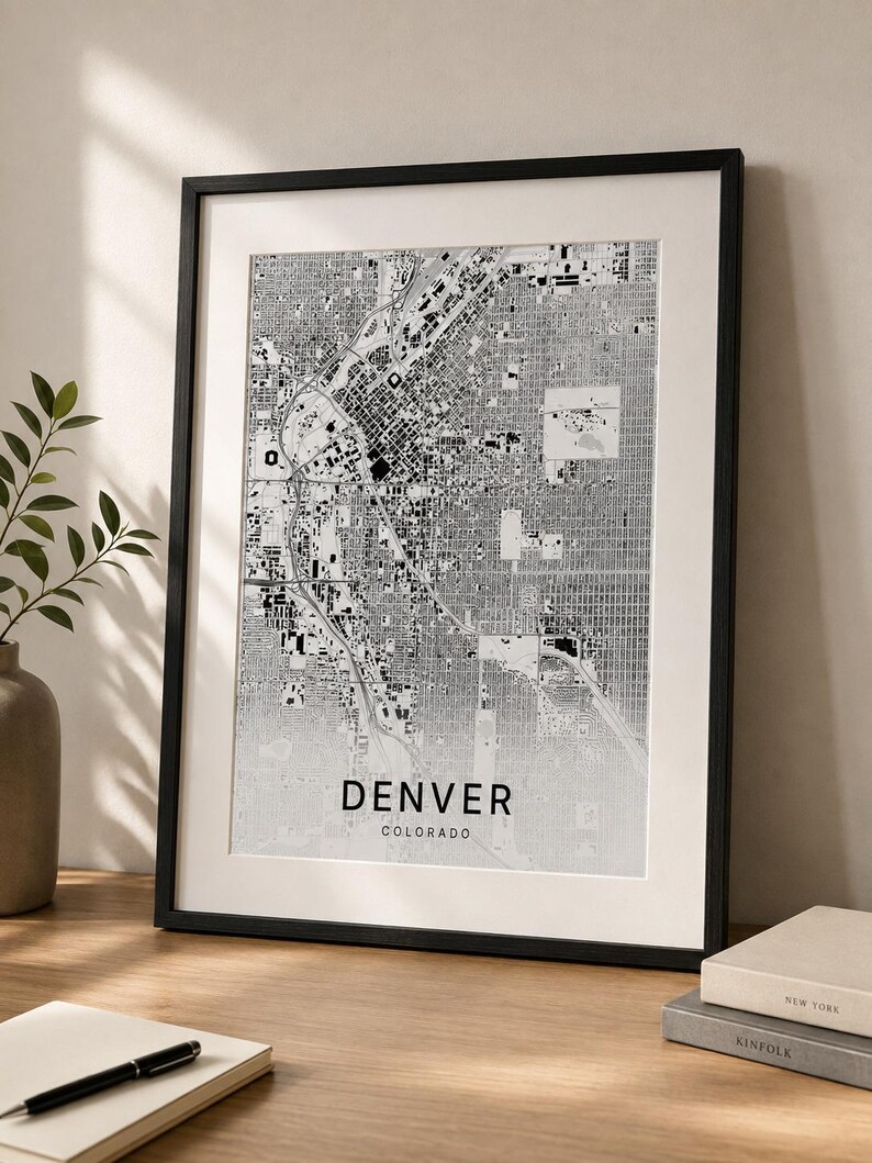 Denver map wall art — Listing image 04 — detail