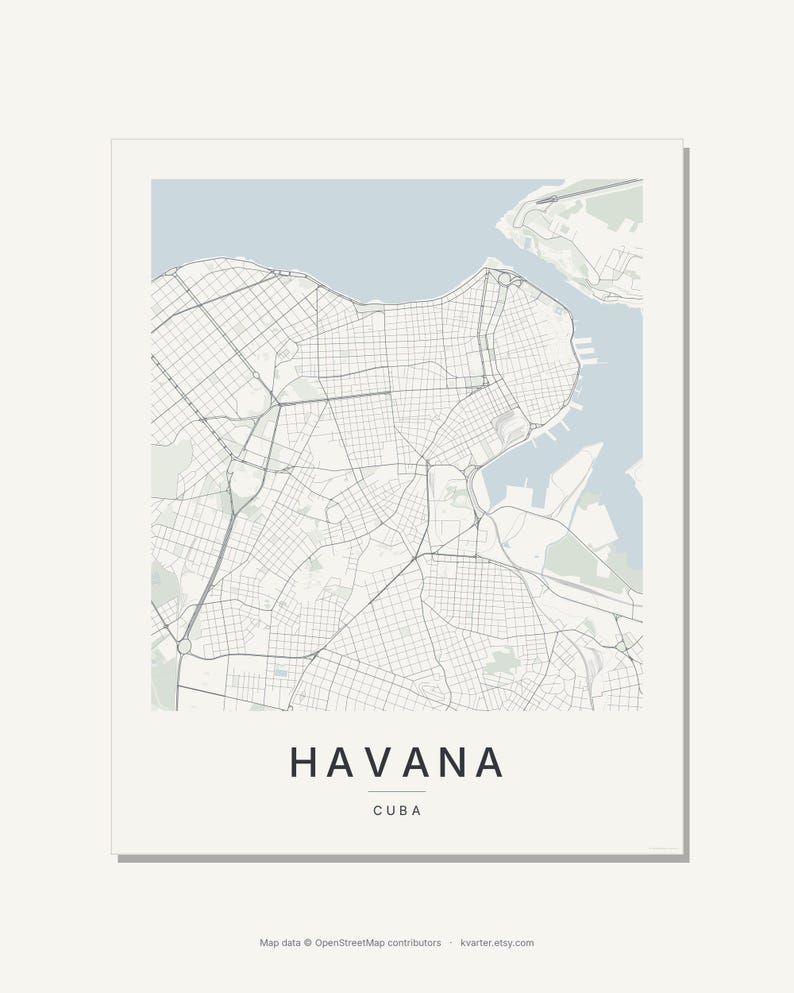 Havana map wall art — Listing image 03 — flat