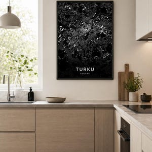 Turku Map Print, Wall Art, Printable, Digital Download, Minimalist City Map Poster, Scandi, Housewarming Gift image 8