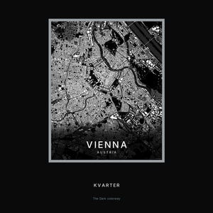 Vienna map wall art — Listing image 08 — hero dark
