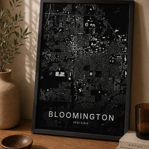 Bloomington map wall art — Listing image 06 — sizes
