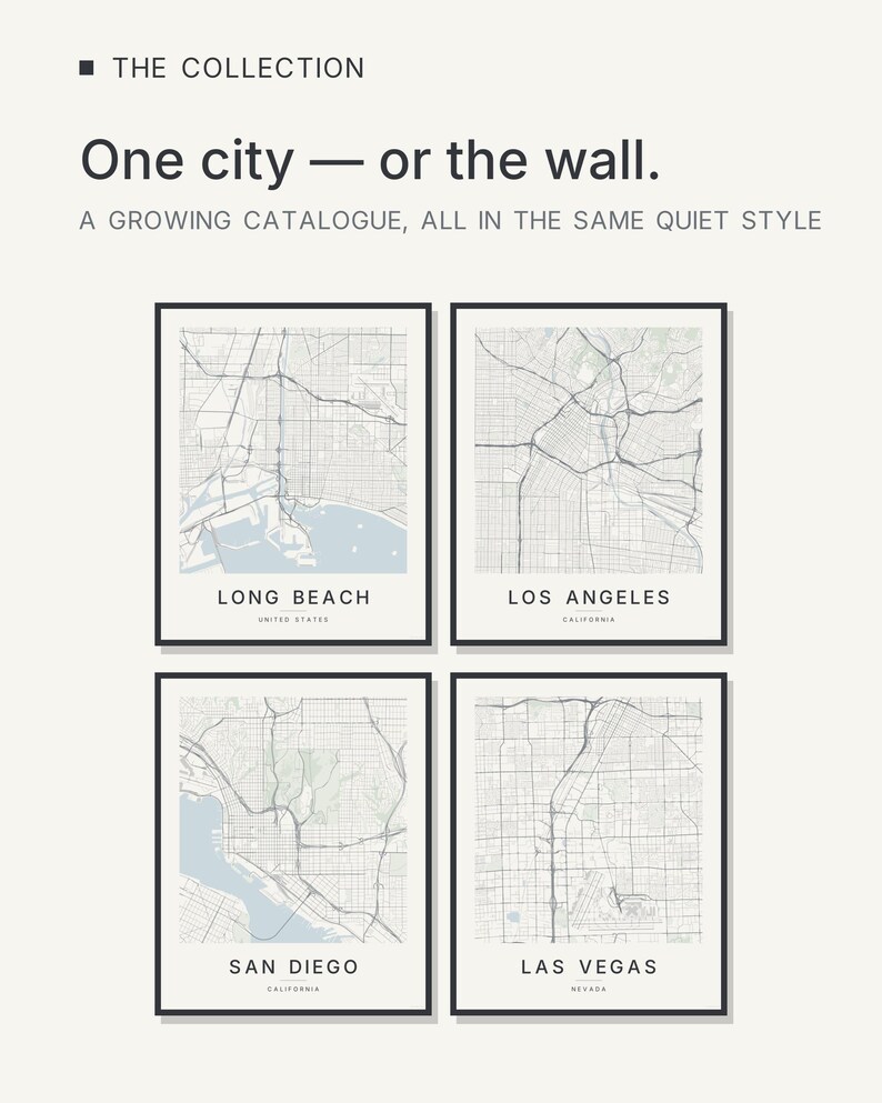 Long Beach map wall art — Listing image 07 — gallerywall
