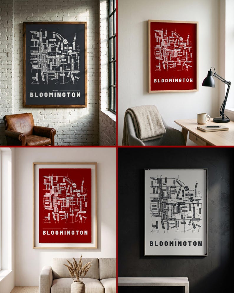 Bloomington map wall art — Listing image 02 — rooms