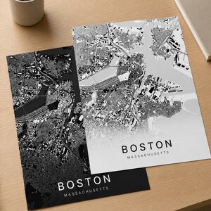 Boston map wall art — Listing image 03 — flat