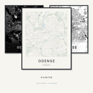 Odense map wall art — Listing image 01 — hero