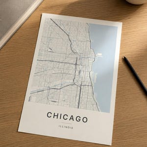 Chicago map wall art — Listing image 04 — detail