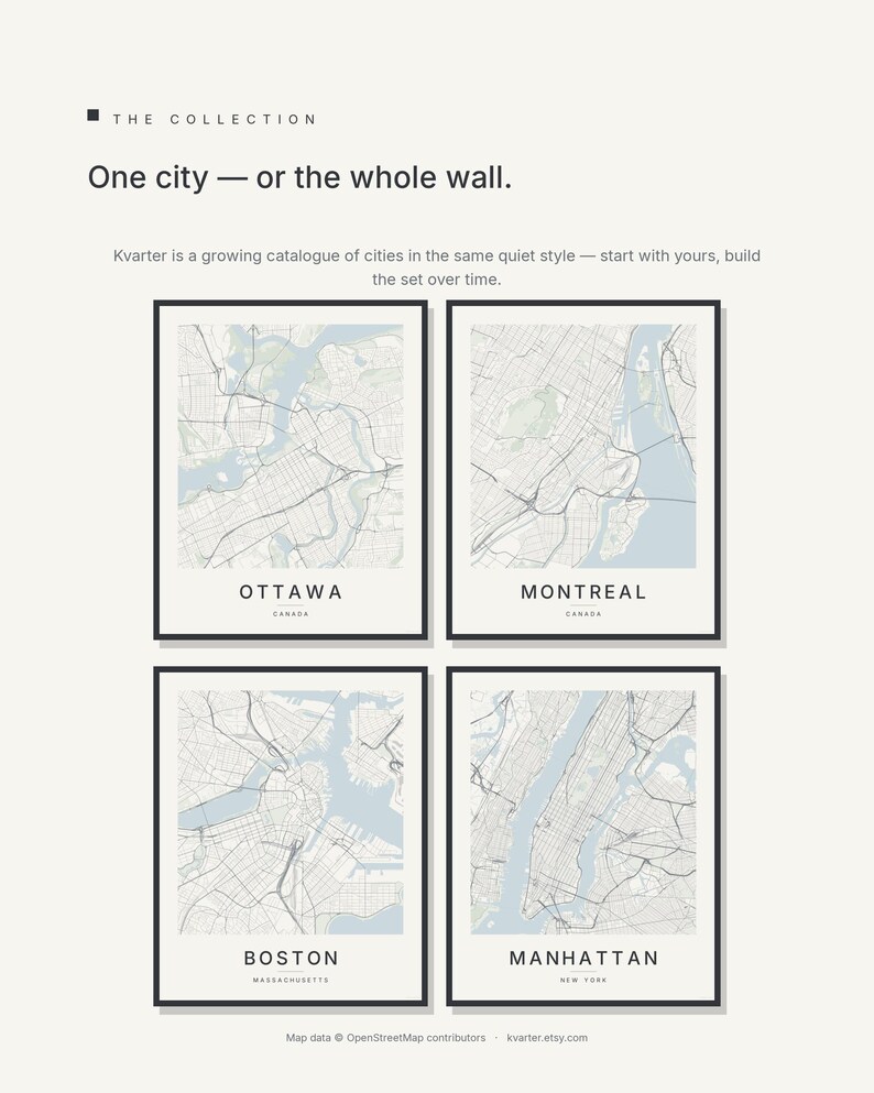 Ottawa map wall art — Listing image 08 — hero dark