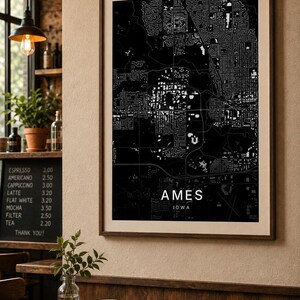Ames map wall art — Listing image 04 — detail