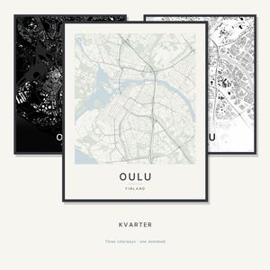 Oulu map wall art — Listing image 01 — hero