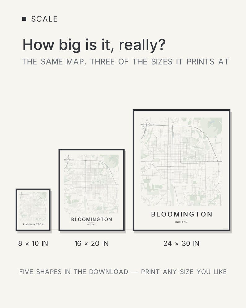 Bloomington map wall art — Listing image 03 — flat