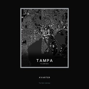 Tampa map wall art — Listing image 08 — hero dark