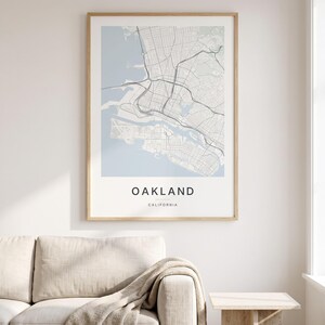 Oakland map wall art — The poster in a room (AI-generated)