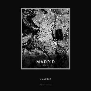 Madrid map wall art — Listing image 08 — hero dark