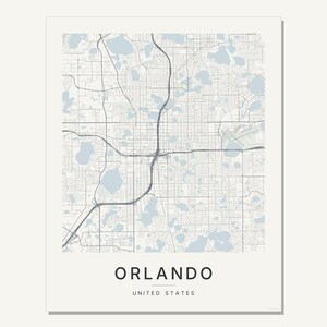 Orlando map wall art — Listing image 03 — flat
