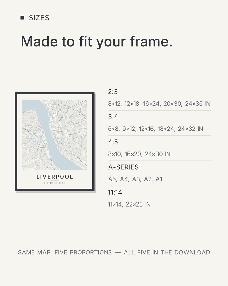 Liverpool map wall art — Listing image 07 — gallerywall