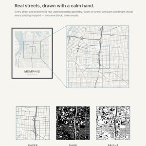 Memphis map wall art — Listing image 04 — detail