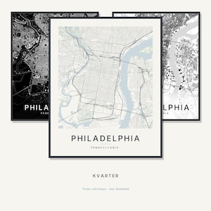 Philadelphia map wall art — Listing image 01 — hero
