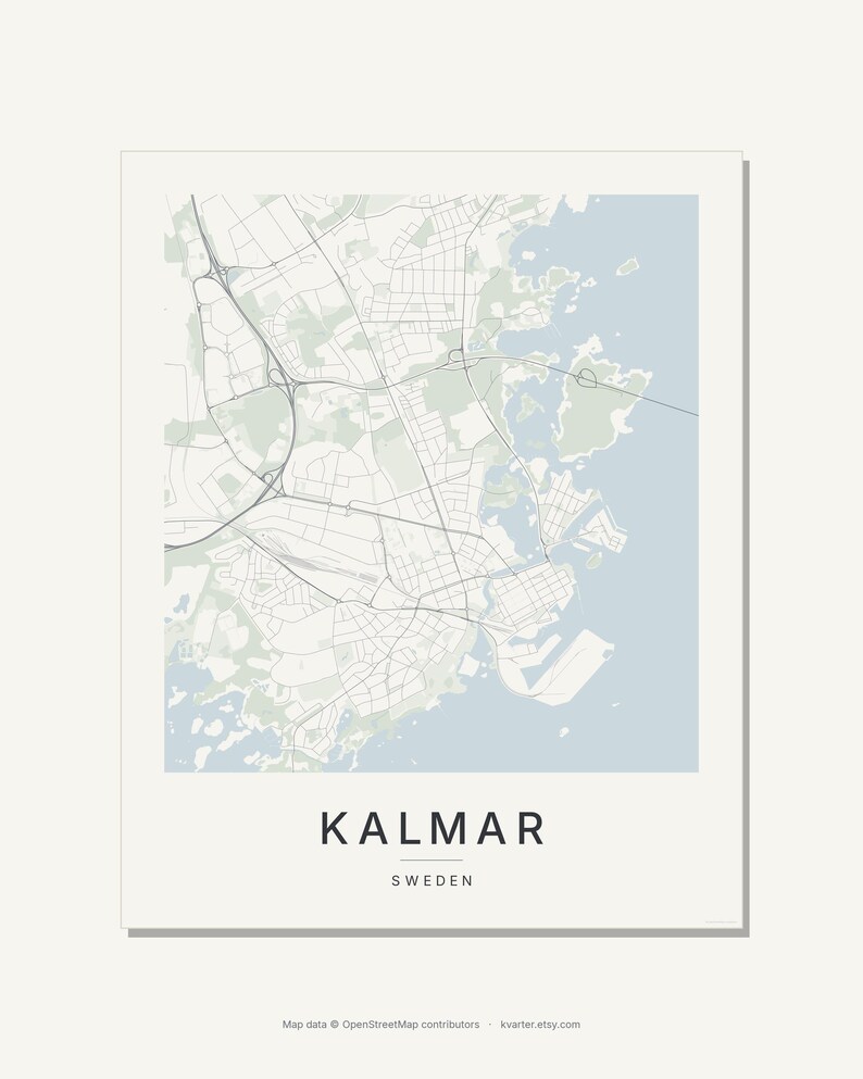 Kalmar map wall art — Listing image 03 — flat