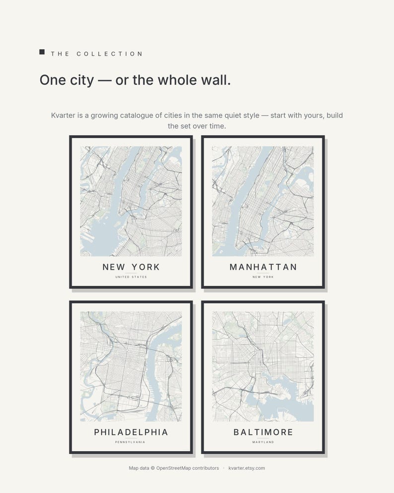 New York map wall art — Listing image 07 — gallerywall