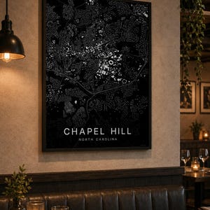 Chapel Hill map wall art — Listing image 05 — whatyouget