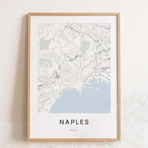 Naples map wall art — The poster in a room (AI-generated)