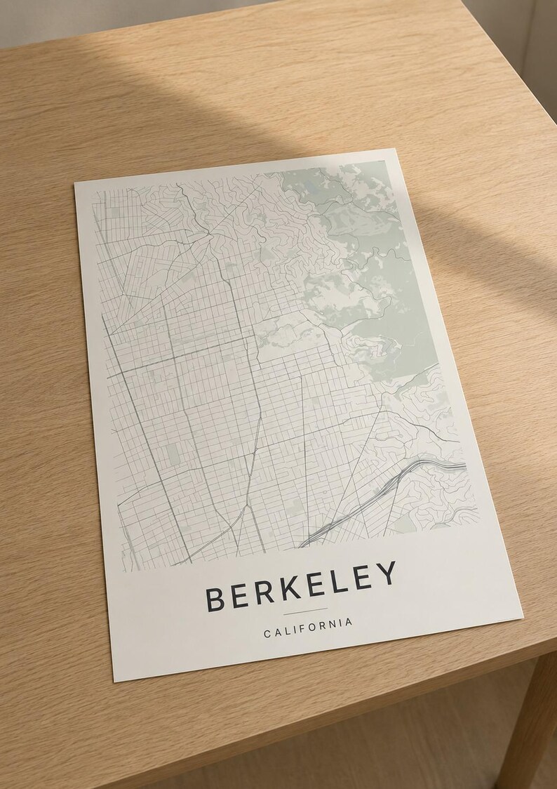 Berkeley map wall art — Listing image 03 — flat