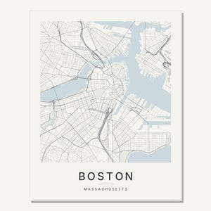Boston map wall art — Listing image 04 — detail
