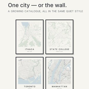 Ithaca map wall art — Listing image 07 — gallerywall