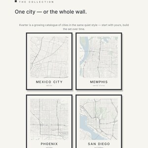 Mexico City map wall art — Listing image 08 — hero dark