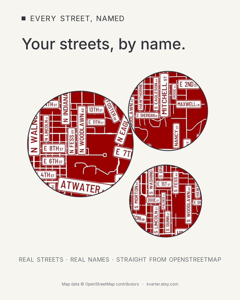 Bloomington map wall art — Listing image 03 — findstreet
