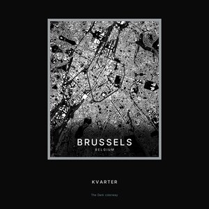 Brussels map wall art — Listing image 08 — hero dark