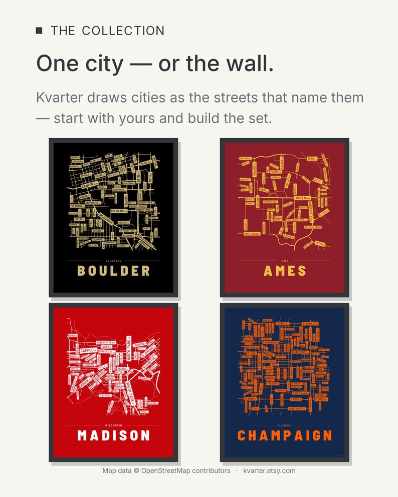 Boulder map wall art — Listing image 09 — theline