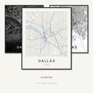 Dallas map wall art — Listing image 01 — hero