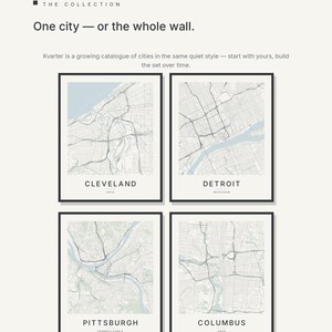 Cleveland map wall art — Listing image 07 — gallerywall